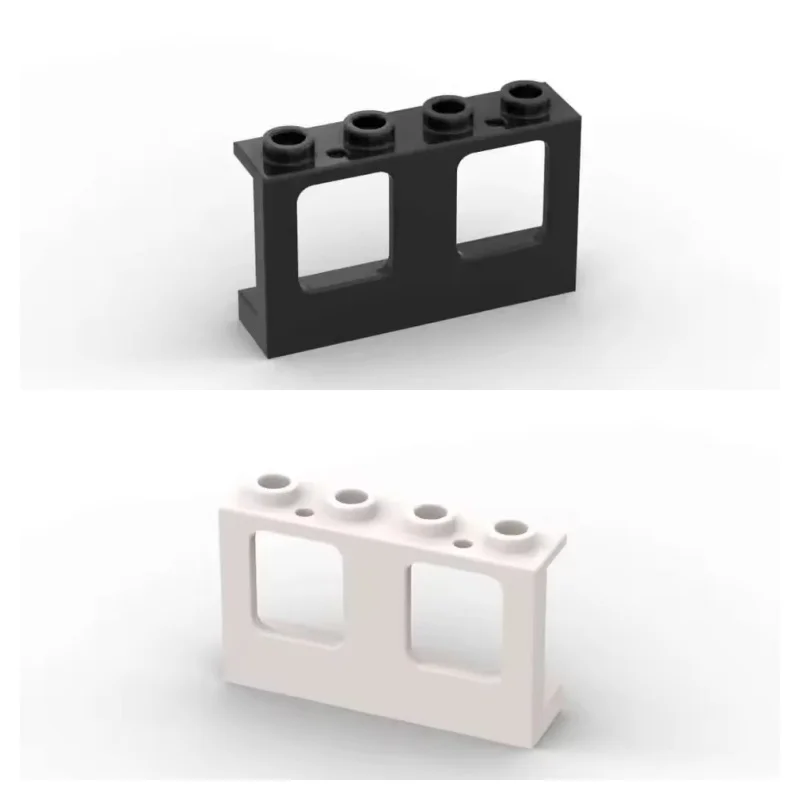 MOC100PCS Part Bricks 61345 Window 1x4x2 Plane Building Blocks Set Single Top Hole Glass Particle DIY Toy Children Birthday Gift