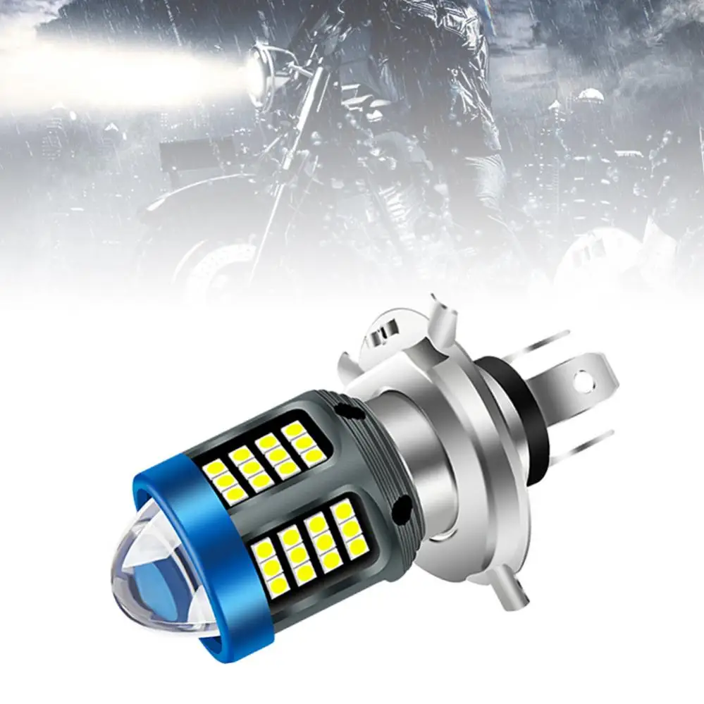 H4 Hi/Lo Beam 1200LM 360 Degree Super Bright White 6000K 12 - 80V 3030 Chips Motorcycle Headlight Bulb with Lens