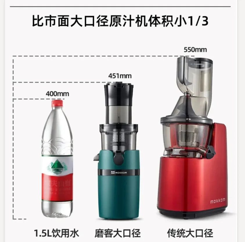 220V Mokkom Large Diameter Original Juicer Automatic Small Multifunctional Dregs Juice Separation Fruit and Vegetable Juicer CEC
