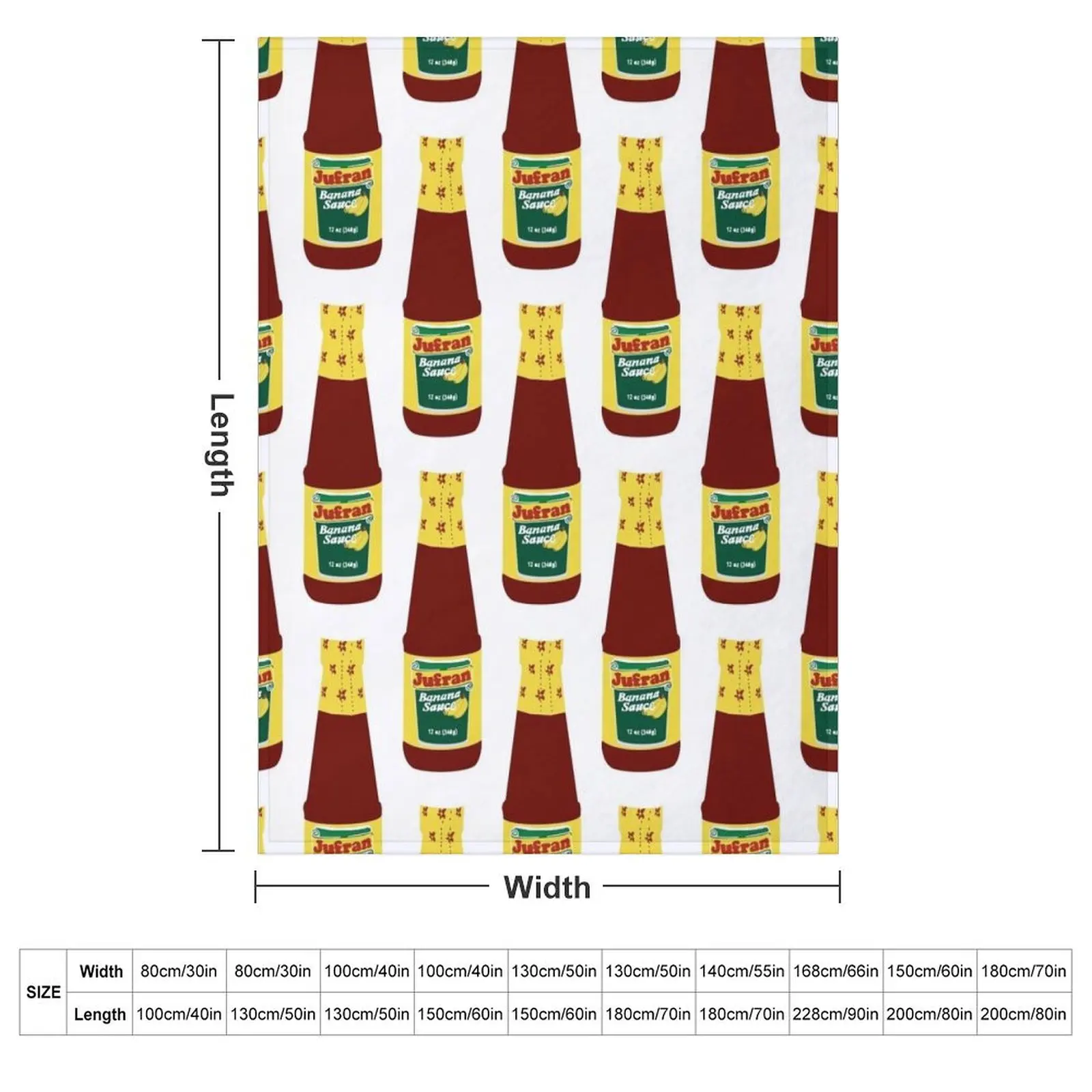 Filipino Jufran Banana Ketchup Print / Filipino Food / Philippines / Banana Ketchup Art Throw Blanket cosplay anime Blankets