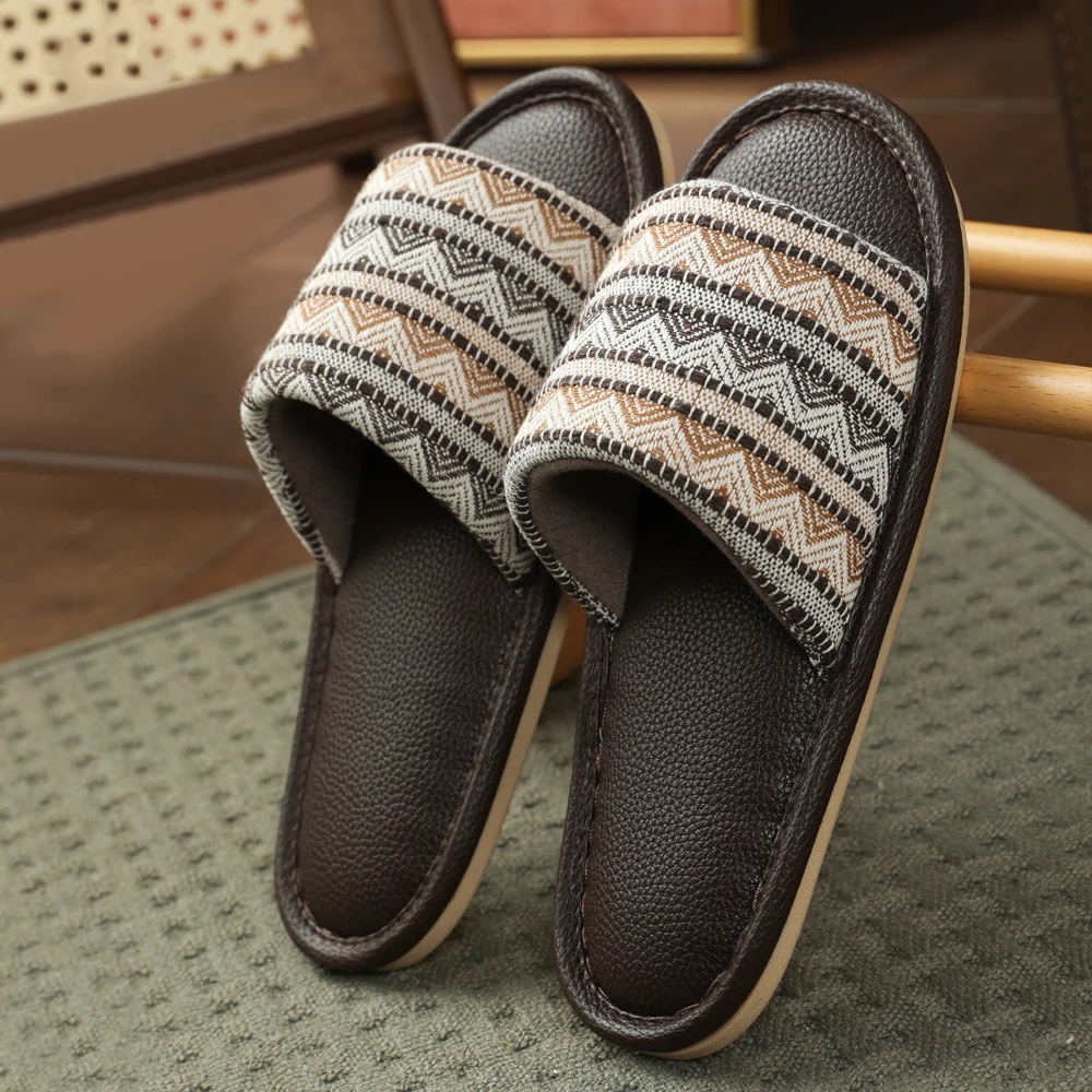 

ZHIDA Summer Women Weave Slippers Men Flat Shoes Bohemian Handmade Espadrilles Platform Sandals