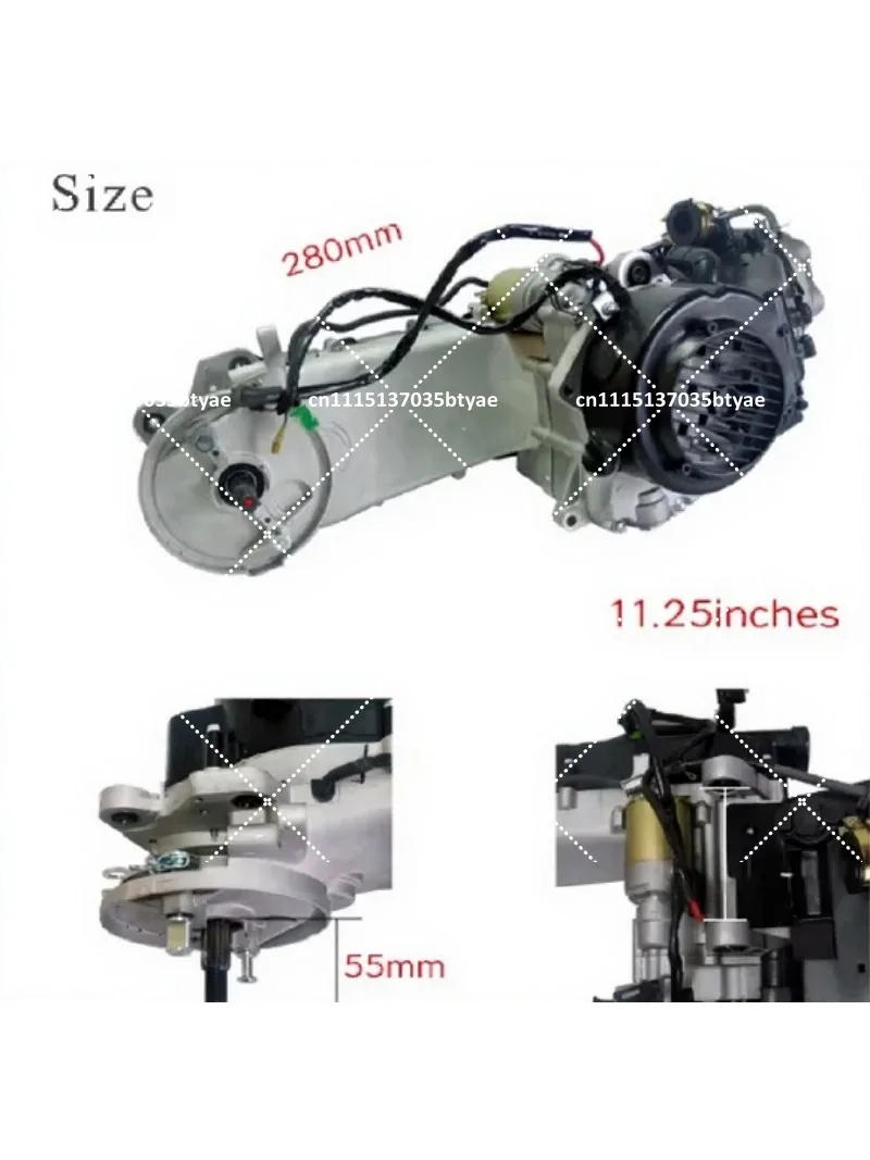 150cc GY6 Single Cylinder Four-Stroke Complete Engine Assembly for Scooters and Small Motorcycles