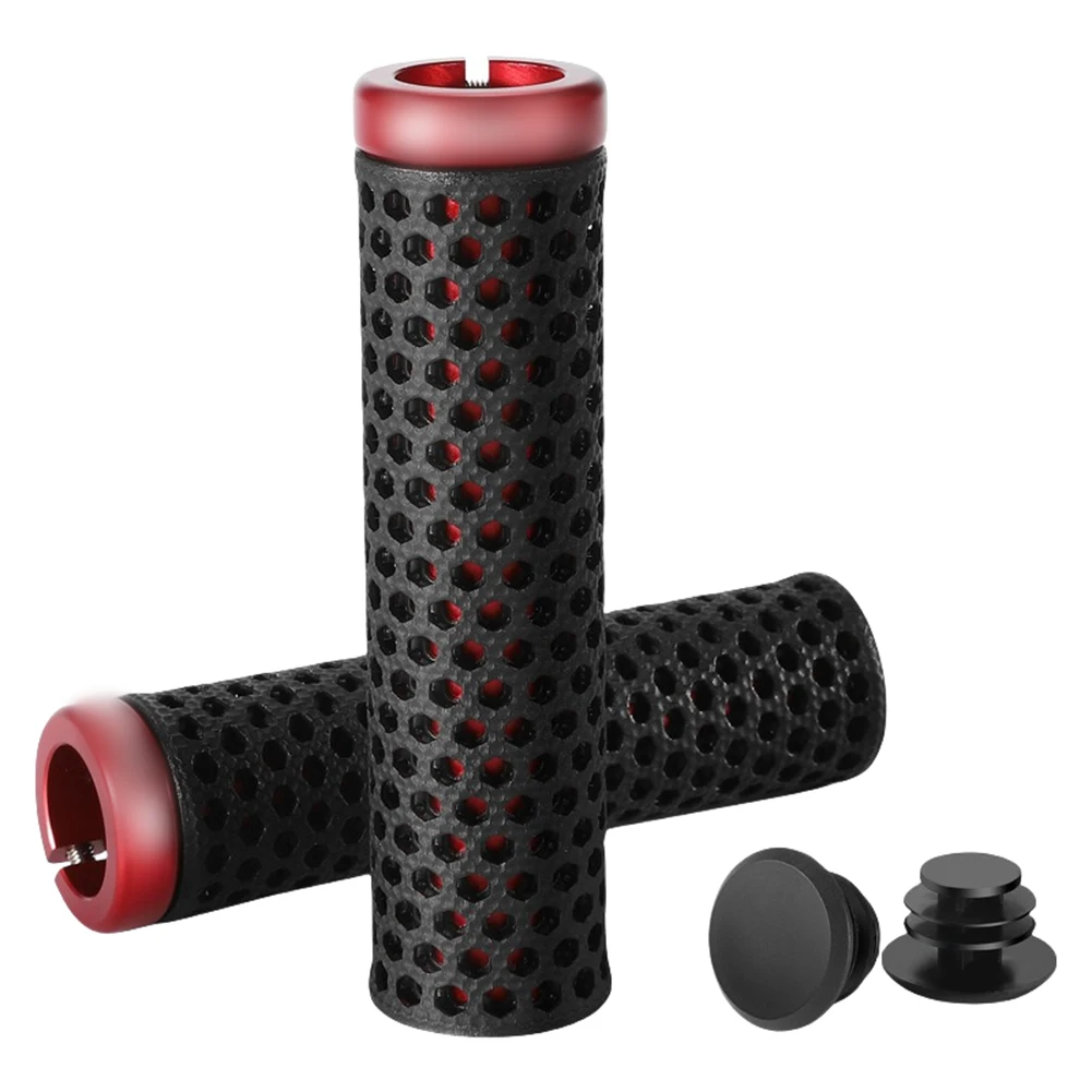 Ergonomic Handlebar Grips for Mountain Bike Black Orange for Lock On Grips Simple Installation Process 9-grade Nickel-plated