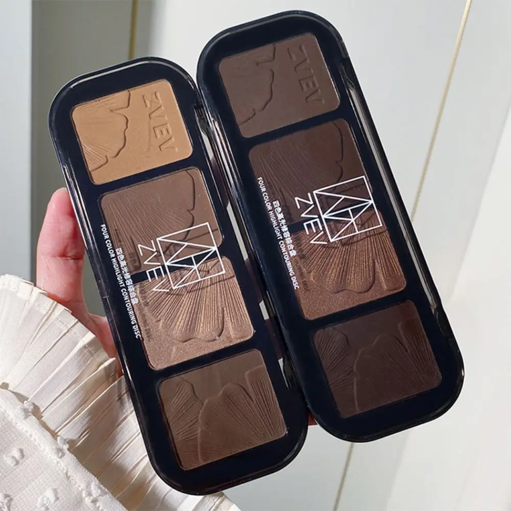 لوحة كونتور 4 في 1 للارتداء طوال اليوم، تغطية غير لامعة، منحوتات كنتوري، مسحوق تظليل، هايلايتر، شحذ برونزي #1