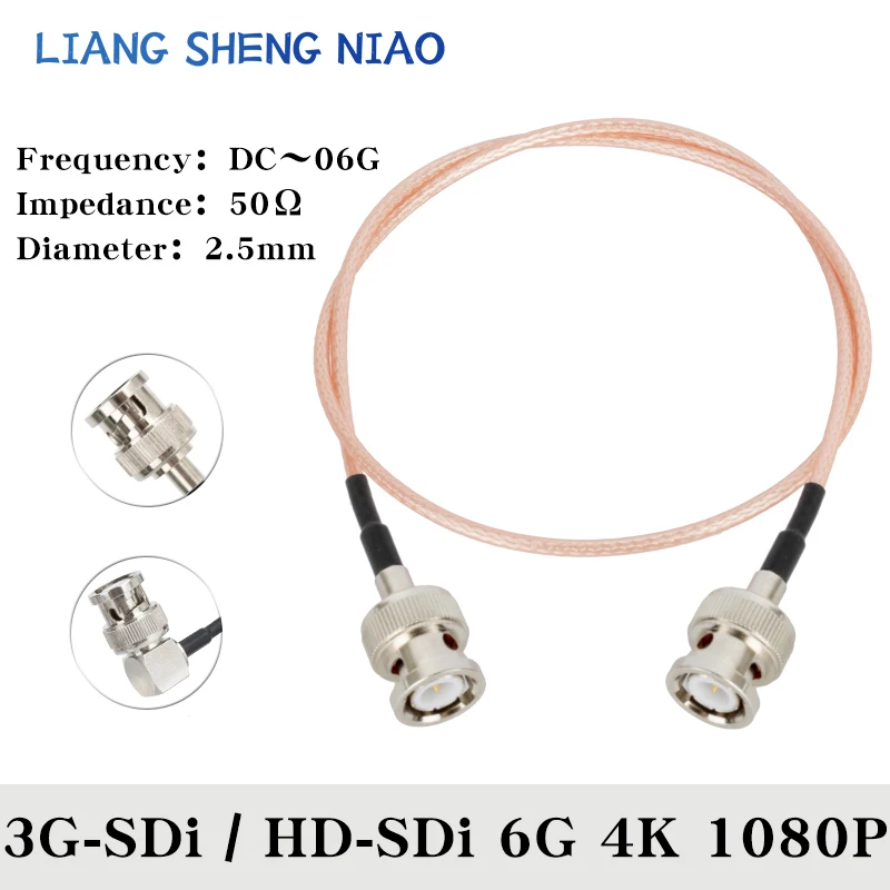 RG179 Cable 3G-SDi HD SDi 4K 1080P high-definition Coaxial cable BNC Male to BNC Male Plug Connector Video Camera SDI Camcorder