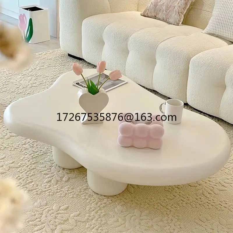 

Cream wind cloud coffee table small apartment special-shaped tea table modern simple homestay creative coffee table