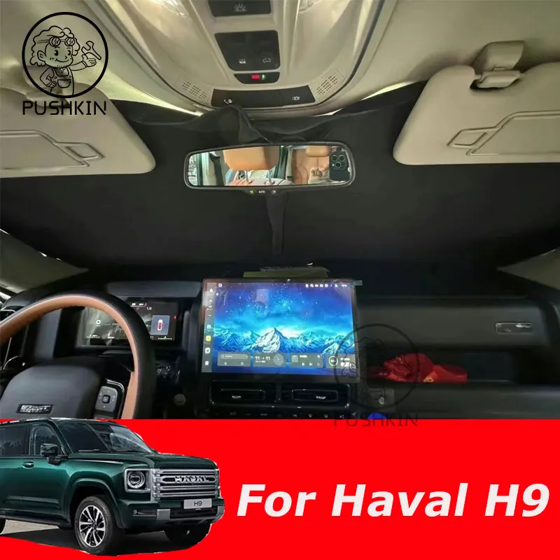 

For Haval H9 MKII 2024 2025 Full Black Car Sunshade Side Window Privacy Curtains Front Rear Sunscreen Heat Insulation Sunshield