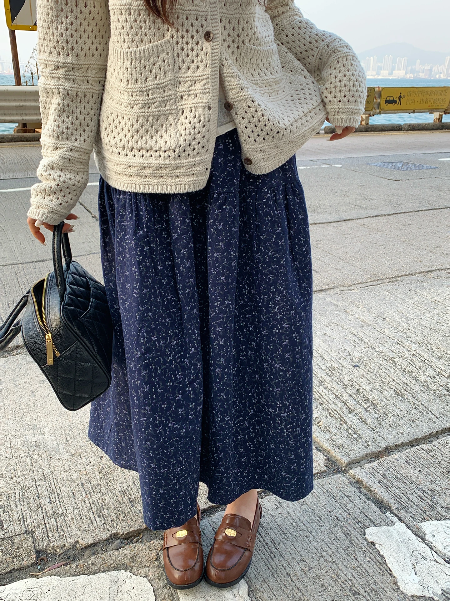 

Нежная цветочная юбка А-силуэта для женщин, новая весенняя коллекция в корейском стиле, утягивающая, с завышенной талией, из хлопка, с принтом, юбка-солнце