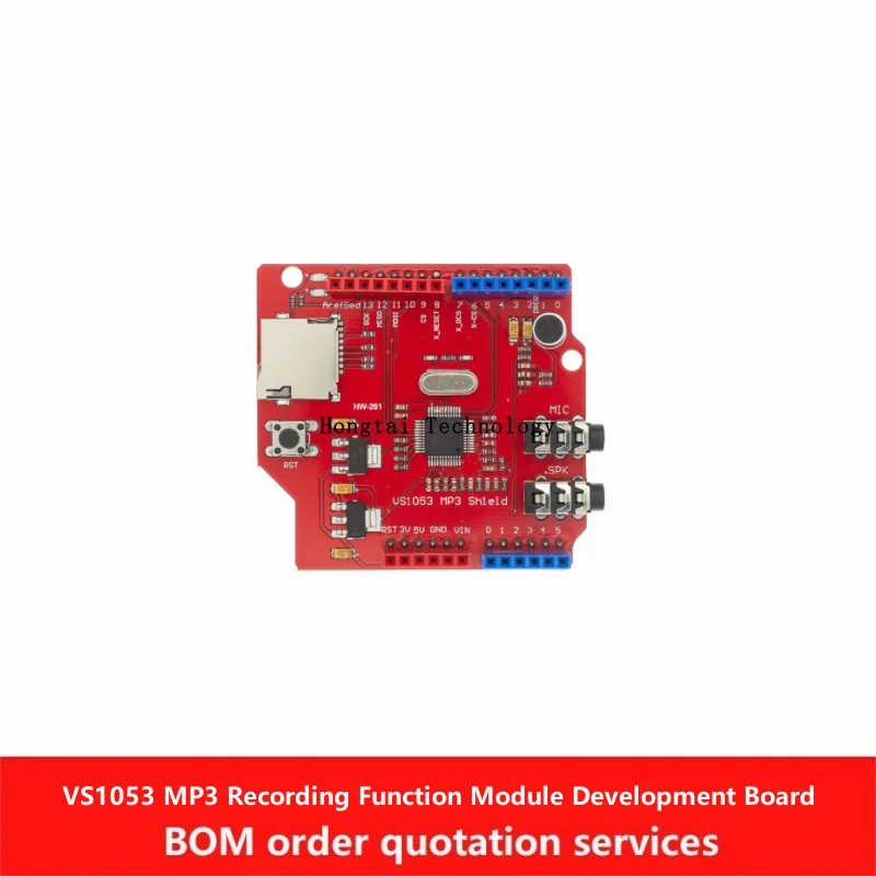 VS1053 VS1053B Stereo Audio MP3 Player Recording Decoding Development Board Module with TF Card for Arduino