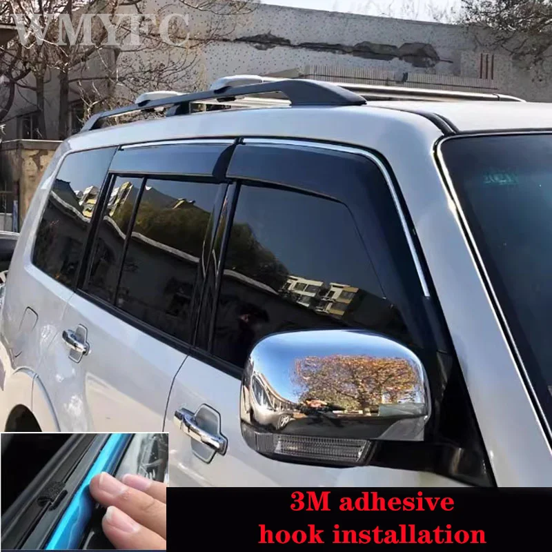 

4pcs Side Window Deflector for Mitsubishi Pajero Montero V73 V75 V93 V97 5-door Car Window Visor Rain Guard Ventvisor