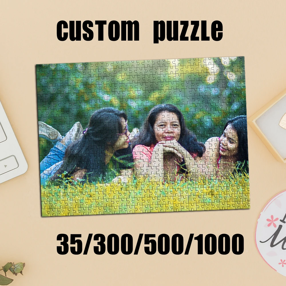 

35/300/500/1000 шт. персонализированных фото-пазлов с индивидуальным дизайном для активного отдыха, новоселья, спальни/гостиной, для детей