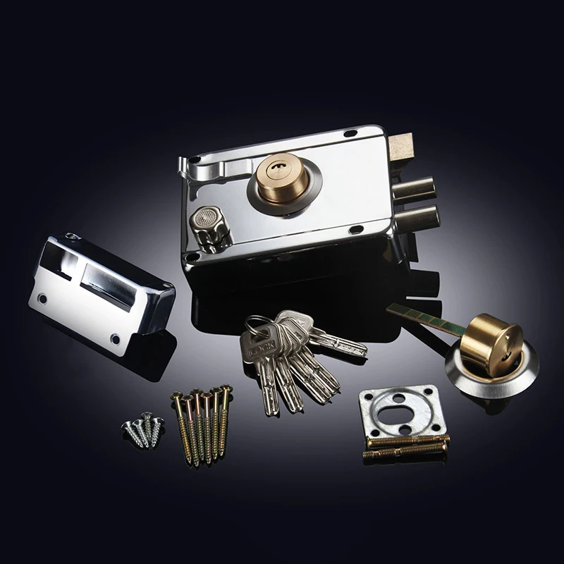 Cerradura de puerta fuerte, cerrojo de seguridad para el hogar, accesorio antirrobo Universal Exterior, acero inoxidable, seguro múltiple suave