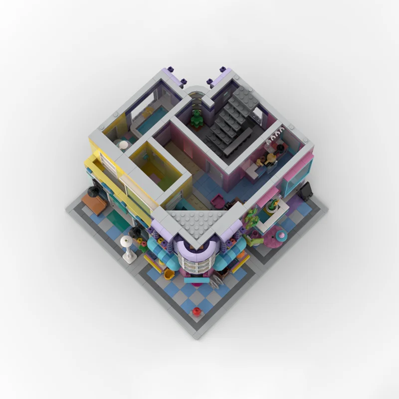 2566PCS Modular Mainstreet Building MOC Urban Street View Model Education Building Blocks Gift