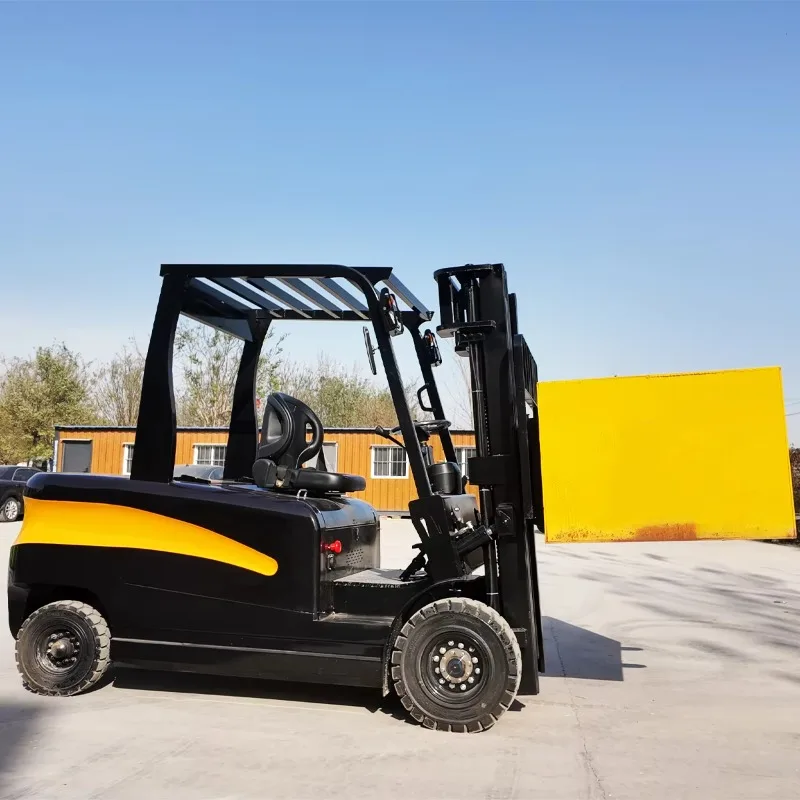 Customized 3.5 Ton Electric Forklift Stacker Four Wheel 4x4 Lithium-Ion Battery 3-9m Lifting Height Small Portable Outdoor Forkl