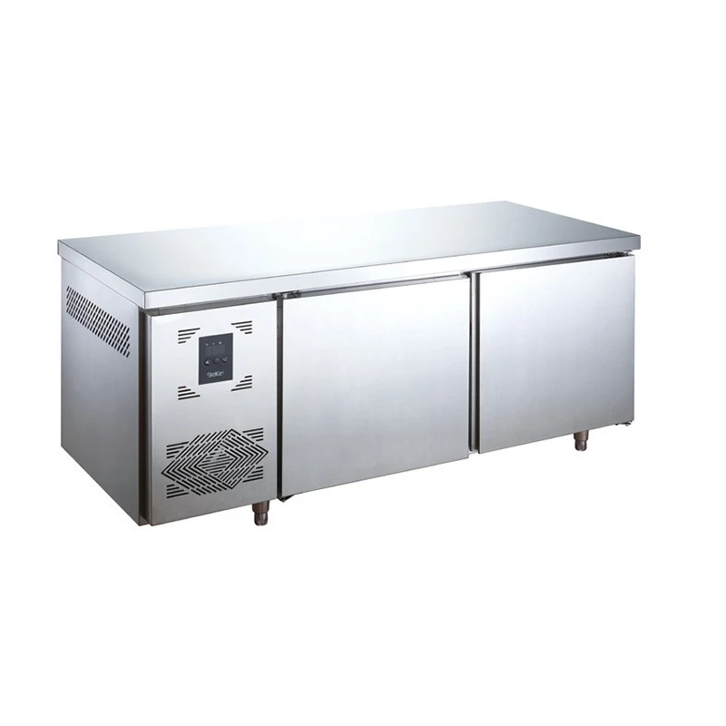 

stainless steel freezer, commercial refrigeration operation table, double door fresh-keeping flat freezer