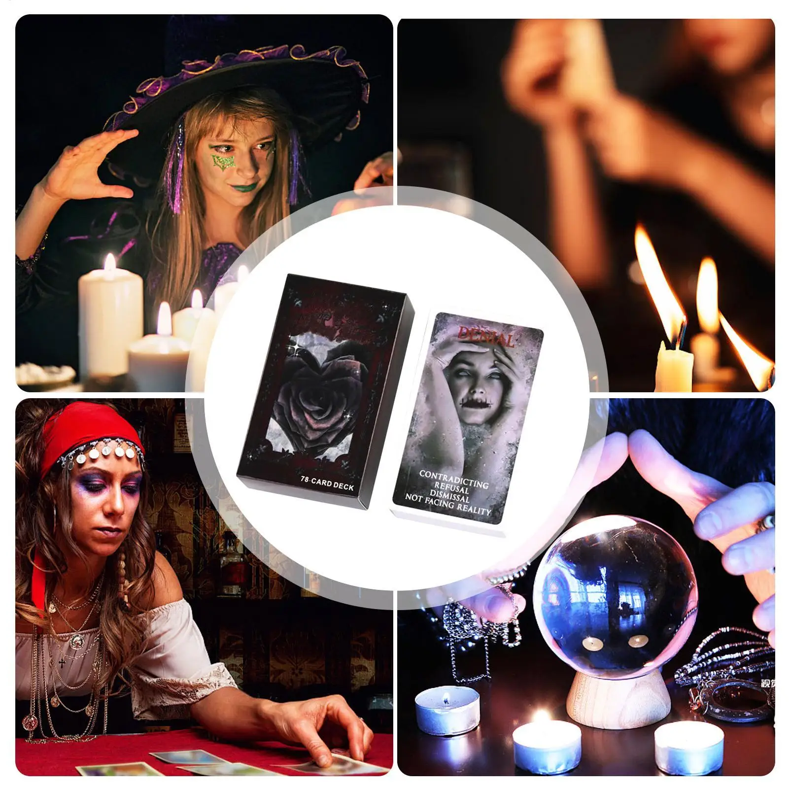 Tarot Cards 78 Pieces Love Theme  Learning Tarot Cards Positive Spirit Oracle Book for Couples Spreads Telling Beginner Seasons