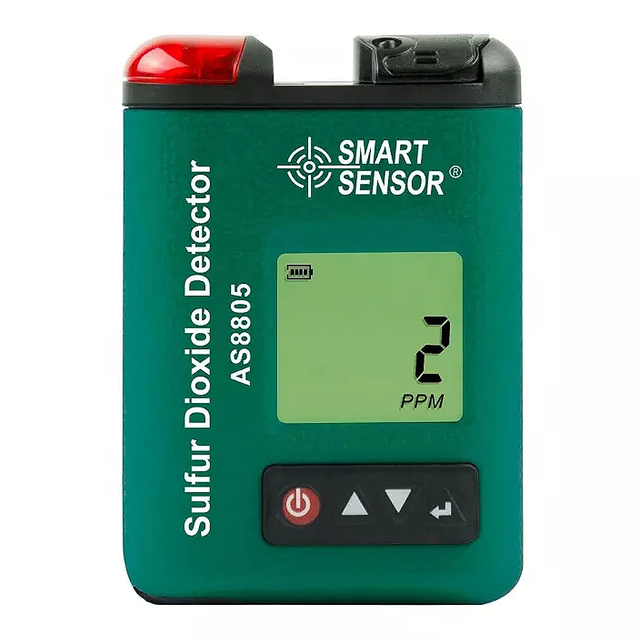 SMART SENSOR AS8805 Portable Mini Clip On Digital Sulfur Dioxide Detector SO2 Gas Concentration Monitoring Test Analyzer