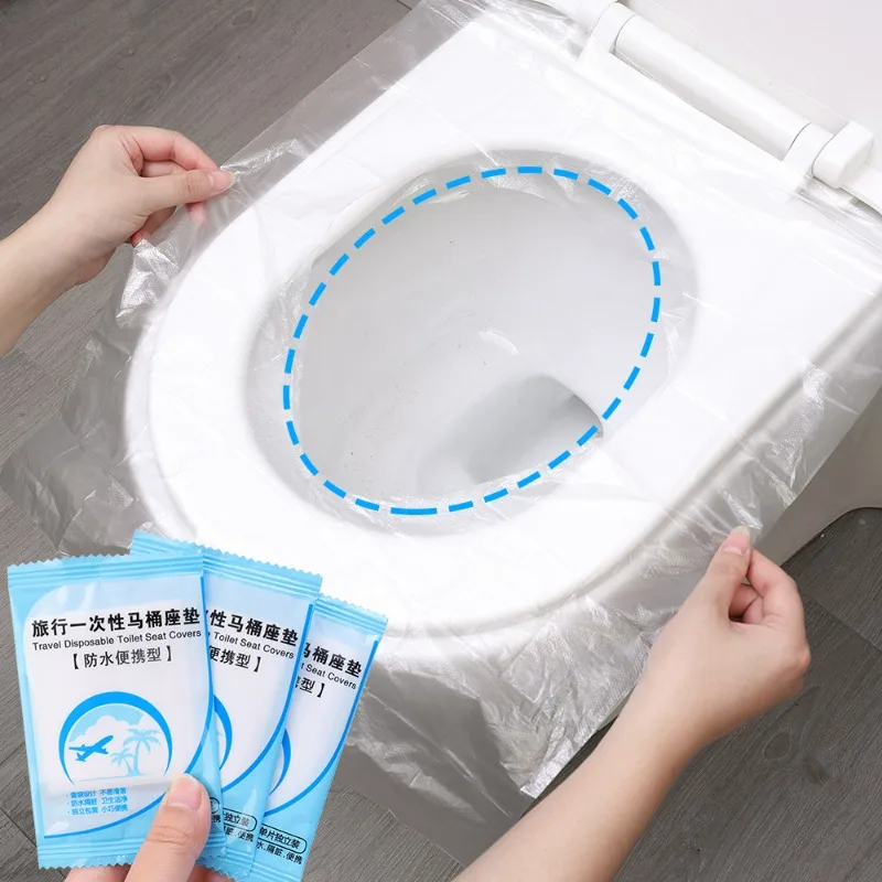 50/1pcs Disposable Toilet Seat Cover Mat Portable Travel Safety Toilet Seat Paper Pads Waterproof Cushion Bathroom Accessories