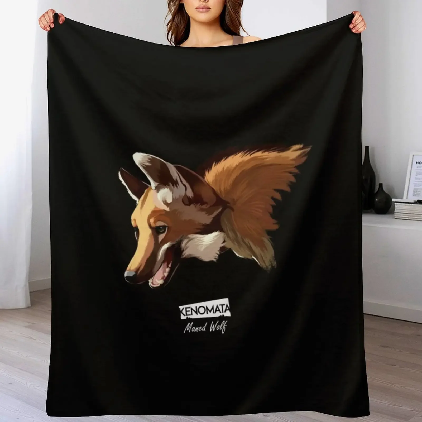 

Maned Wolf Throw Blanket
