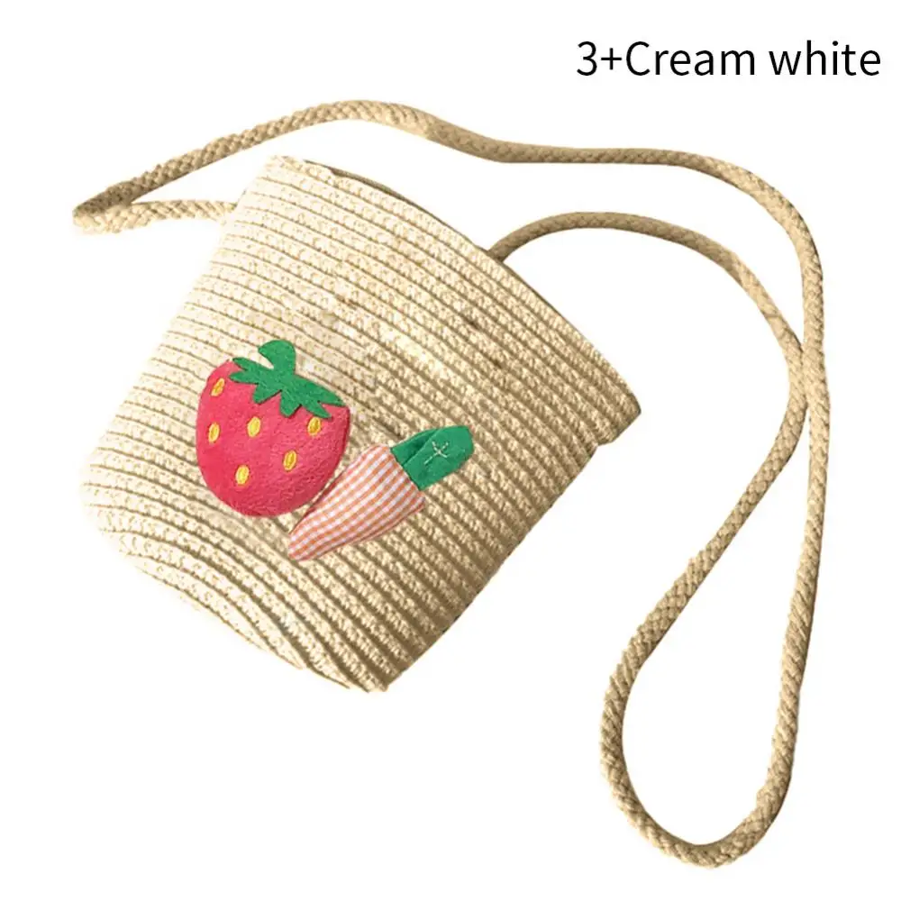 Straw Fashion Children Mini Cartoon Wallet Beach Crossbody Shoulder Hanging Bag Плесница