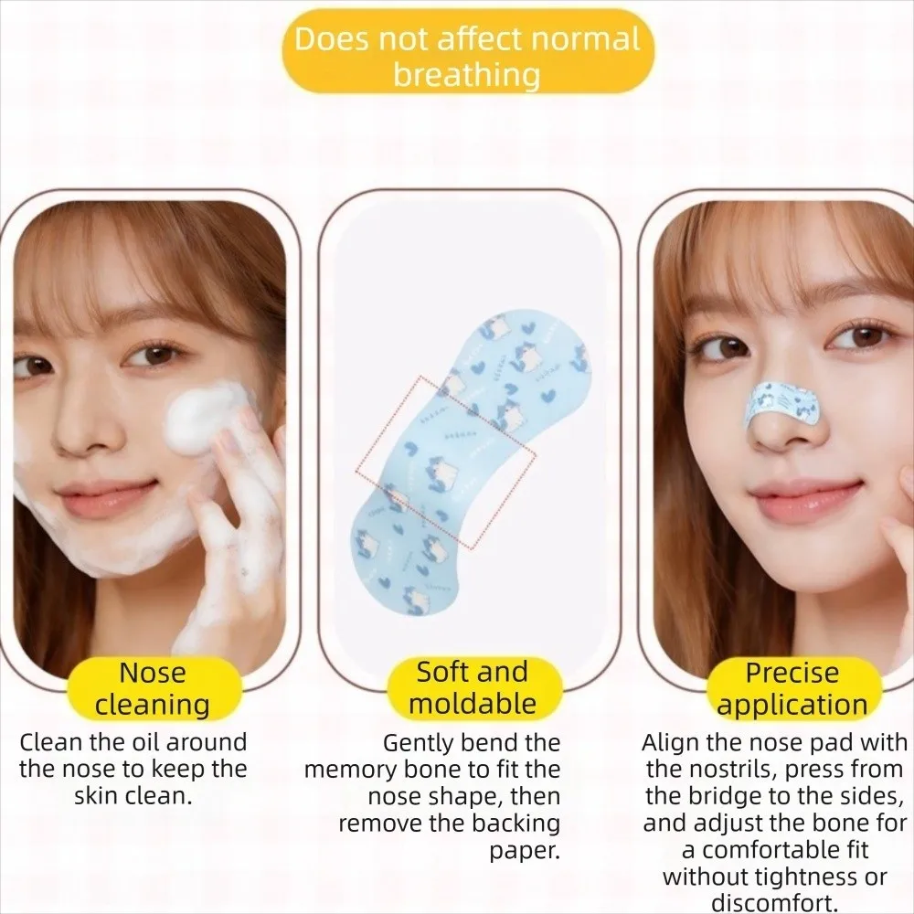 10/20/30/50Pcs Reusable Nose Shaping Stickers Cuttable Adjustable Nose Lift Strips Cute Design Elongated Exquisite Result