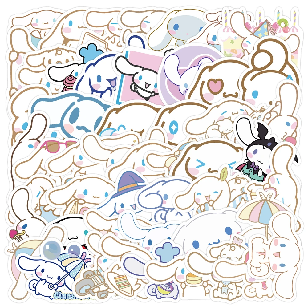 50 قطعة الكرتون غير تكرار سينامورول لعبة ملصق الديكور الثلاجة كوب خزانة الكمبيوتر ملصقات الكتابة على الجدران القابلة للإزالة #4