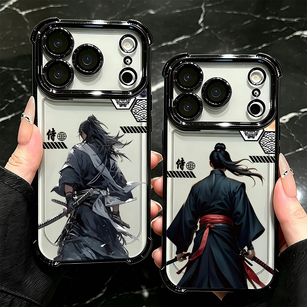Plating Phone Case For Samsung A37 A57 A07 A36 A16 A06 A35 A55 A25 A26 A34 A24 A14 A05 A04 4G 5G Japanese VagabondS SamuraiS