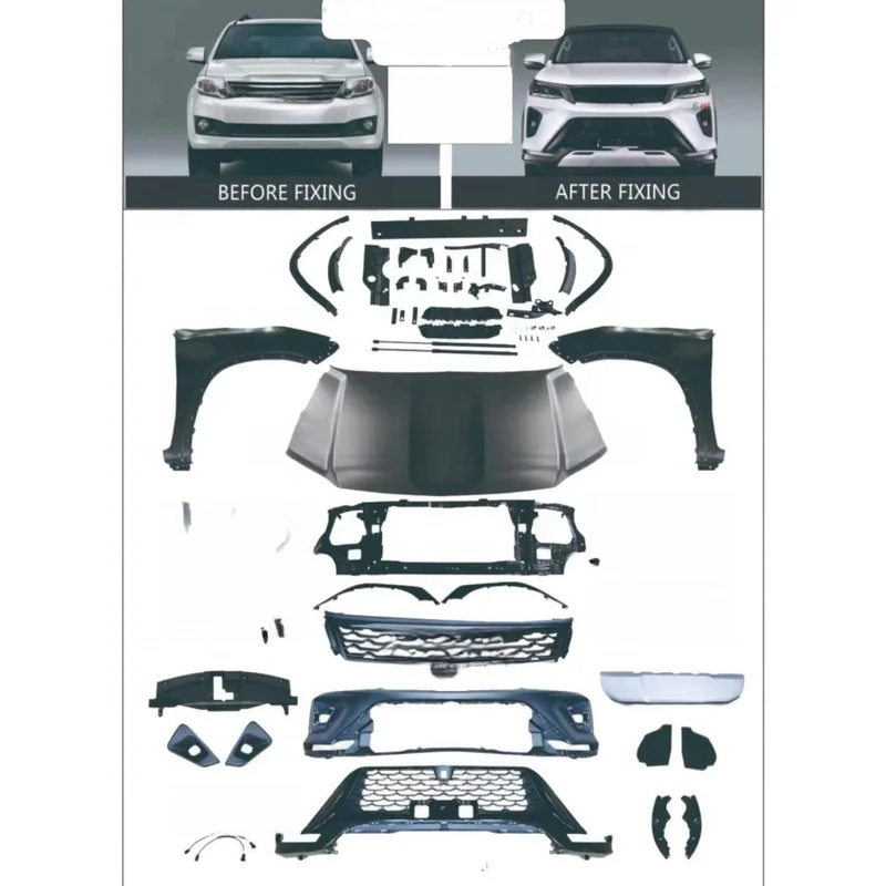 PP Material Facelift Body Kit Auto Exterior Tuning Replacement Accessories Fit For Fortuner GR 2023 Car Modification Body Parts