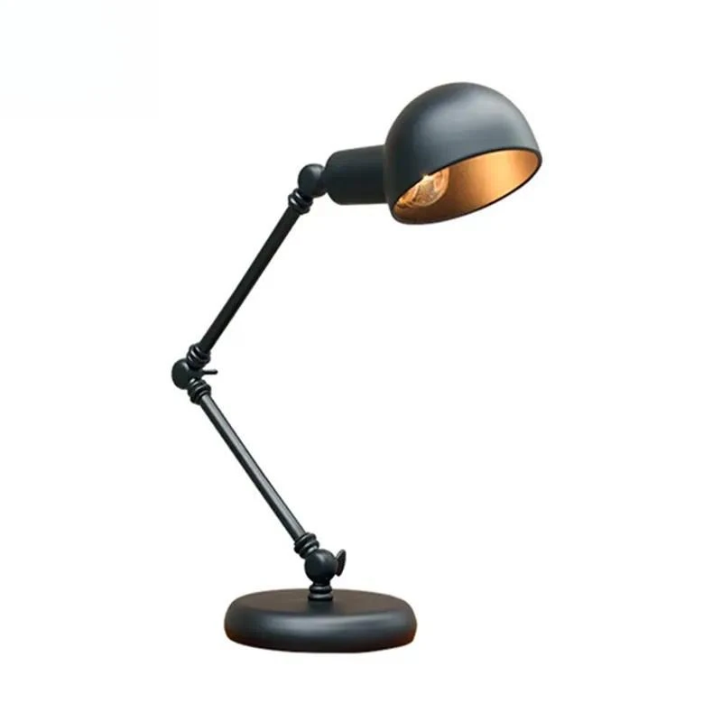 Adjustable Industrial Retro Desk Lamp with LED Spherical Shade for  Cafe Living Room Decor