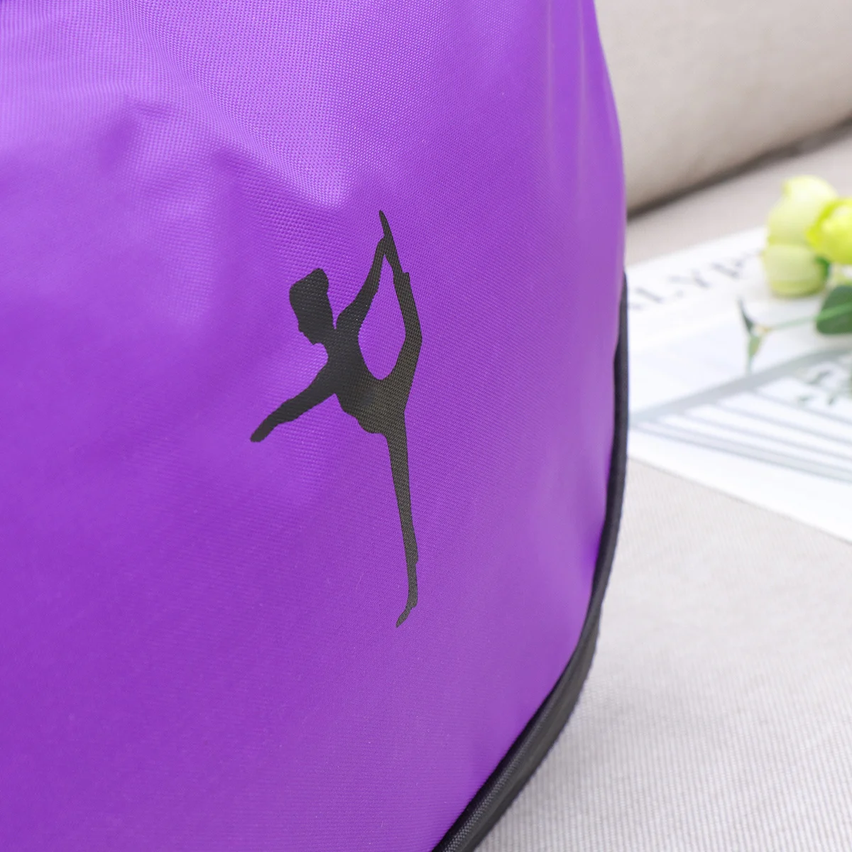 Yoga Bag Large Capacity Lightweight Polyester Travel Handbag Removable Strap For Gym Sports Hiking Camping Airplane Carry