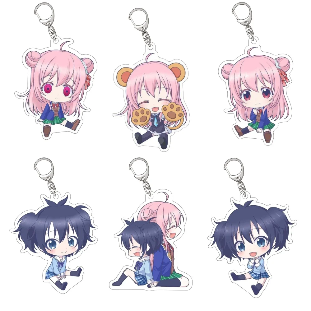 Anime Peripheral Store Happy Sugar Life Shio Koube Acrylic HD Characters Keychain Pendant Ornamen Fans Charm Gifts About 6cm