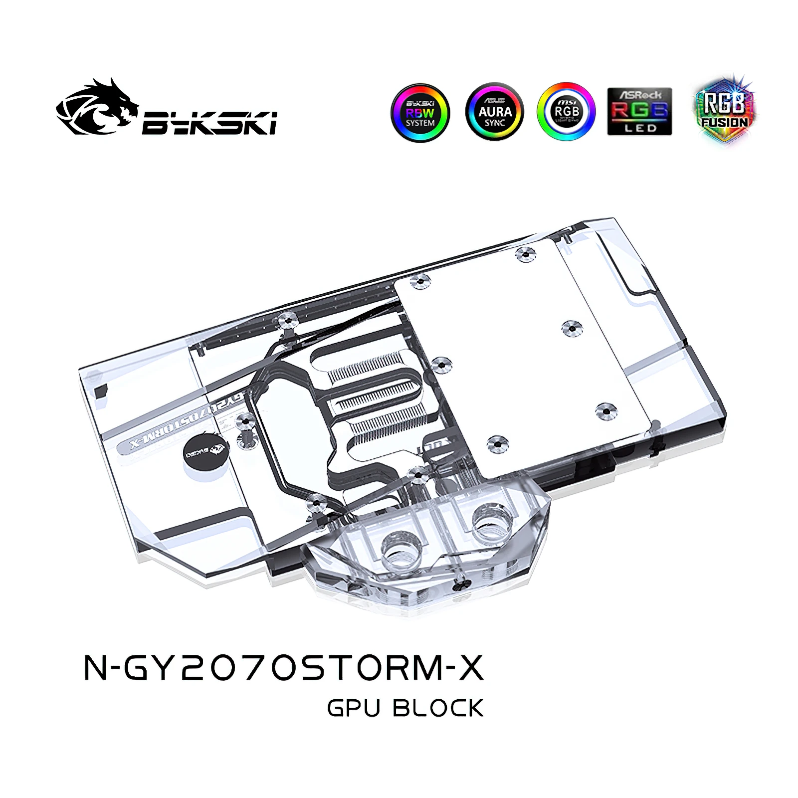 Bykski Full Cover RGB GPU Water Cooling Block for Galax RTX2070 2060 N-GY2070STORM-X