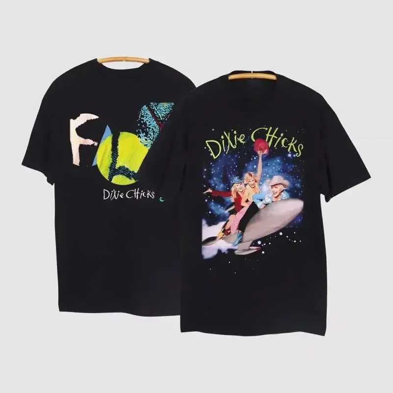 Chicks Dixie T Shirt Tour Concert Top Vintage Size Band World Black