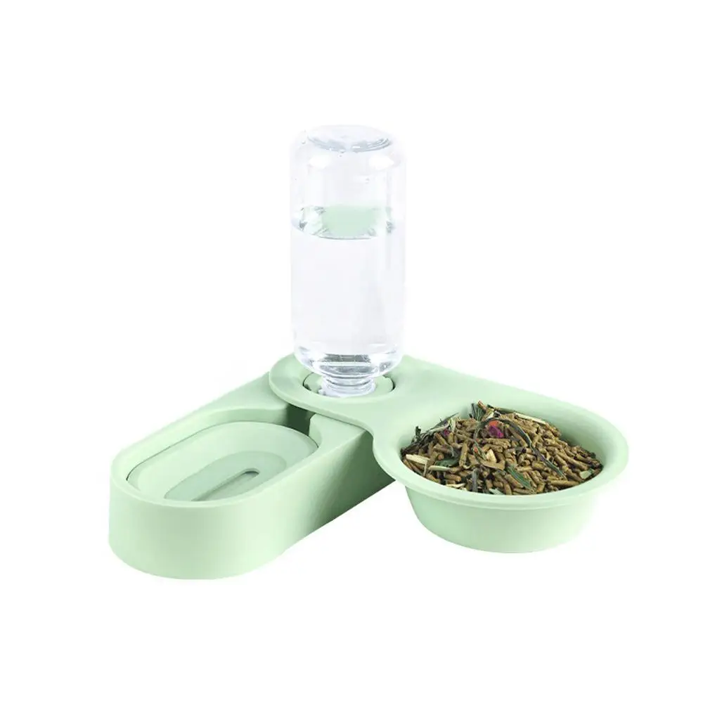 Pet Rabbit Chinchilla Guinea Pig Food Bowl Auto Feeder All-in-One Splice Food Bowl Drinking Fountain Raised Standing Dish Bowl view 6