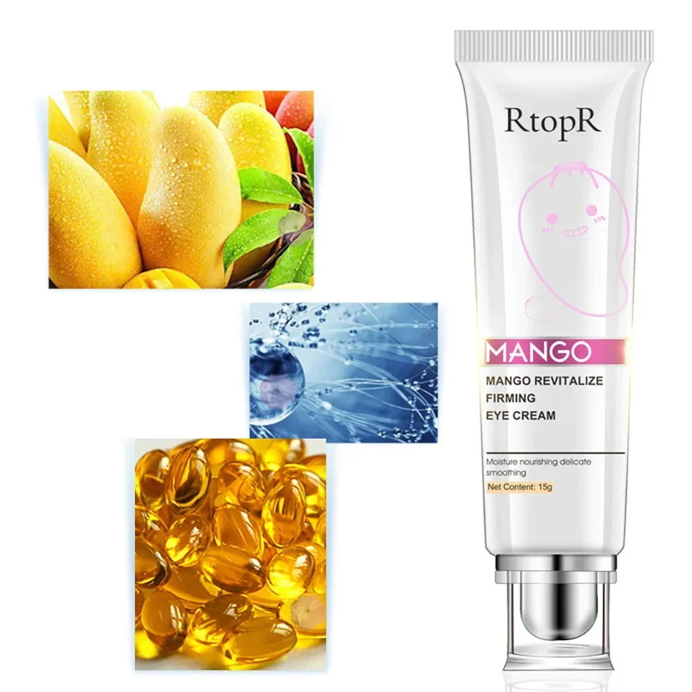 15g Mango Eye Cream to remove dark circles Anti-Puffiness Eliminate eye puffiness Smoothing Firming Skin Eye Treatment Cream