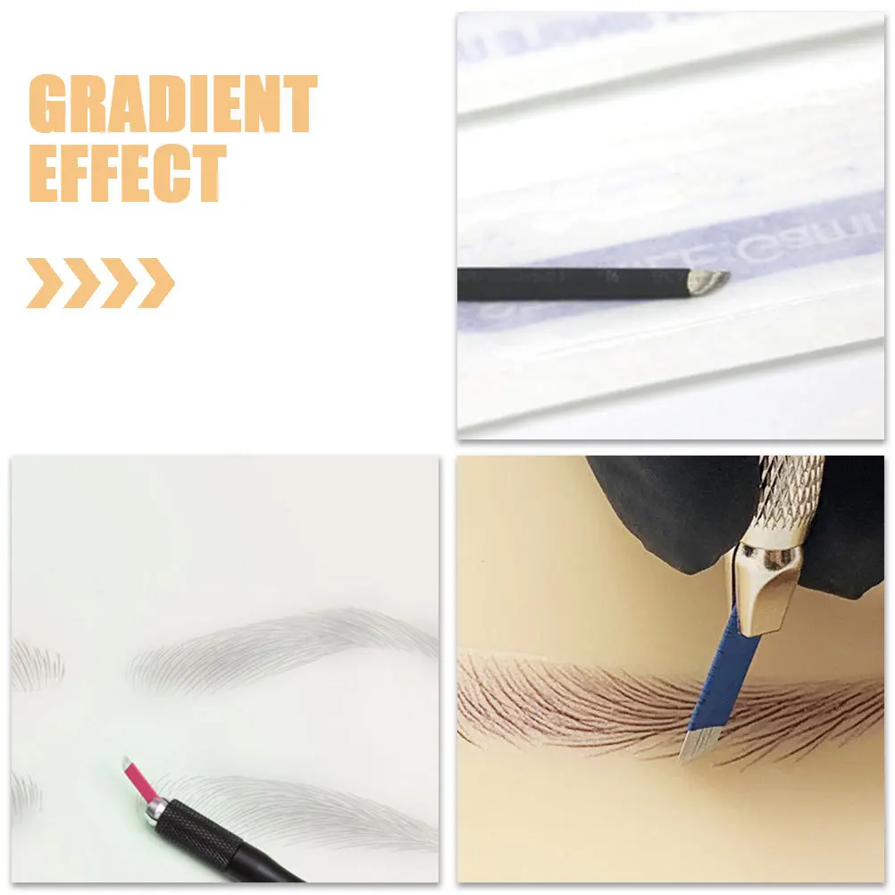 50 قطعة مسحوق الحاجب رذاذ الماء غرامة 0.18 مللي متر إبر التظليل اليدوية 18U شفرات القوس أداة تعزيز المهارة للحواجب المهنية #6