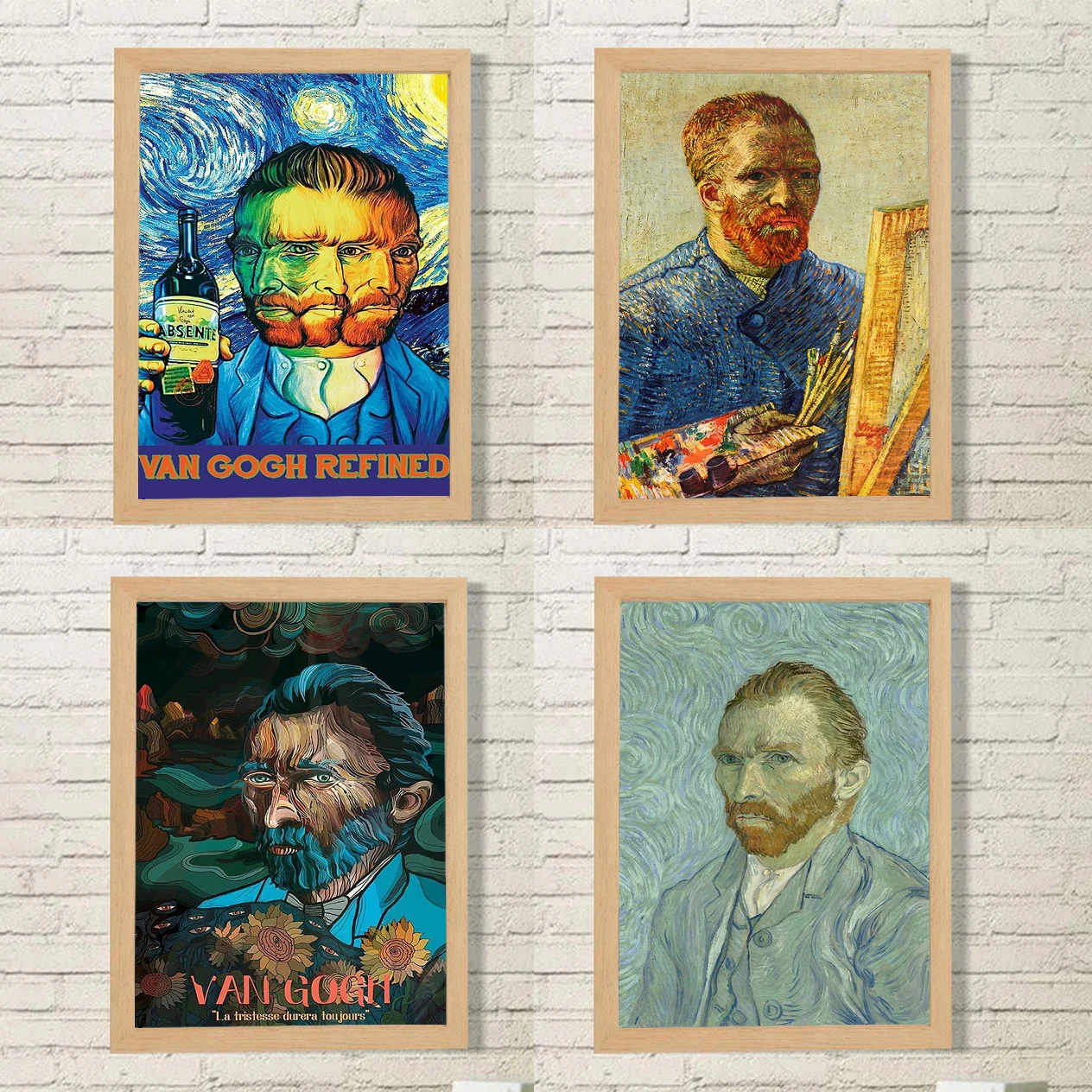 

Vincent Van Gogh Self-portrait Home and Decoration Famous Painting Posters for Wall Art Flowers Canvas Room Decor Poster Garden