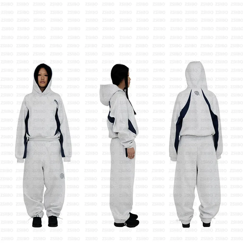 

Европейская и американская мода, мужская и женская уличная японская повседневная спортивная толстовка с буквенным принтом для тренировок, прямые длинные брюки