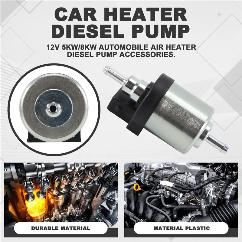Ultra Quiet Fuel Pump 22Ml For 12V 5KW/8KW Car Heater Diesel Pump For Webasto Eberspacher Car Air Parking Heater Accessories-ABQ