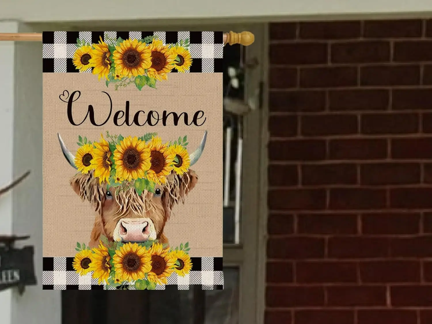 12x18 Inch Double Sided Garden Flag - Welcome Summer Sunflower Garden Flag - Seasonal Large Outdoor Yard Flags of Burlap - O SSL