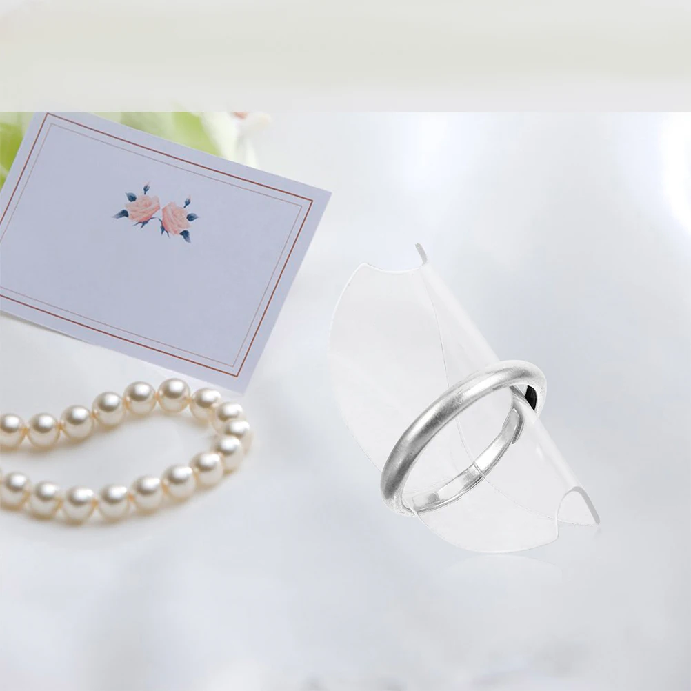 

50 Pcs Ring Display Cards Hand Shaped Stand Earring Jewelry Organizer Lightweight Plastic Storage Selling Props