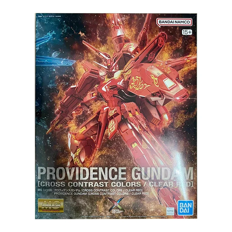 Bandai MG Providence Gundam Cross Contrast Colors Clear Red 1/100 25Cm Anime Original Action Figure Model Toy Gift Collection