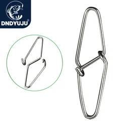 DNDYUJU 50pcs Stainless Steel Diamond Pin Fishing Swivel Snap Fishing Lure Pin Fishing Lure Connector Fishing Accesories