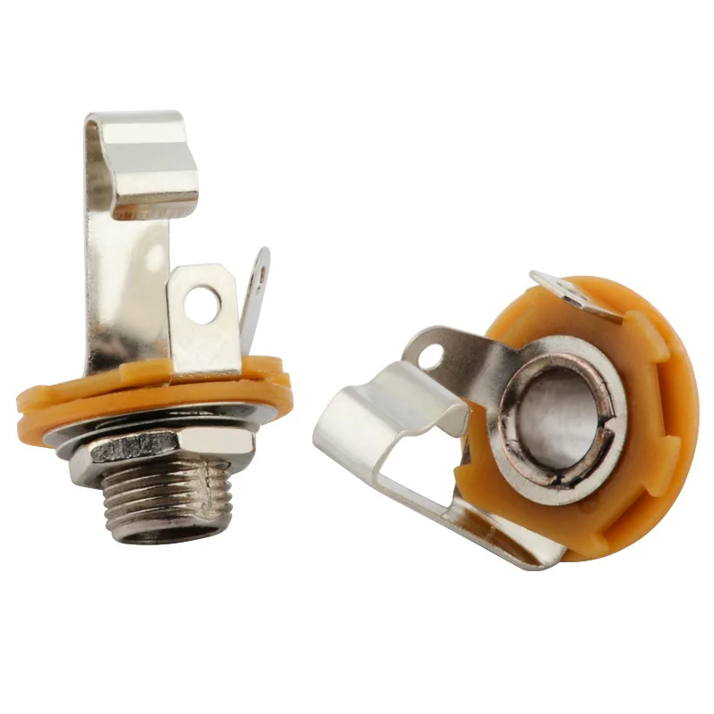 6.35mm 1/4 Inch Mono TS Female Jack Socket Panel Mount Audio Connector for Guitar Amplifier Speaker Microphone DIY Repair