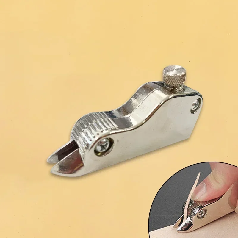 Handmade Leather Craft Grooving Tool Adjustable Groover Skiving Knife for DIY Leather Surface Treatment Edge Trimming