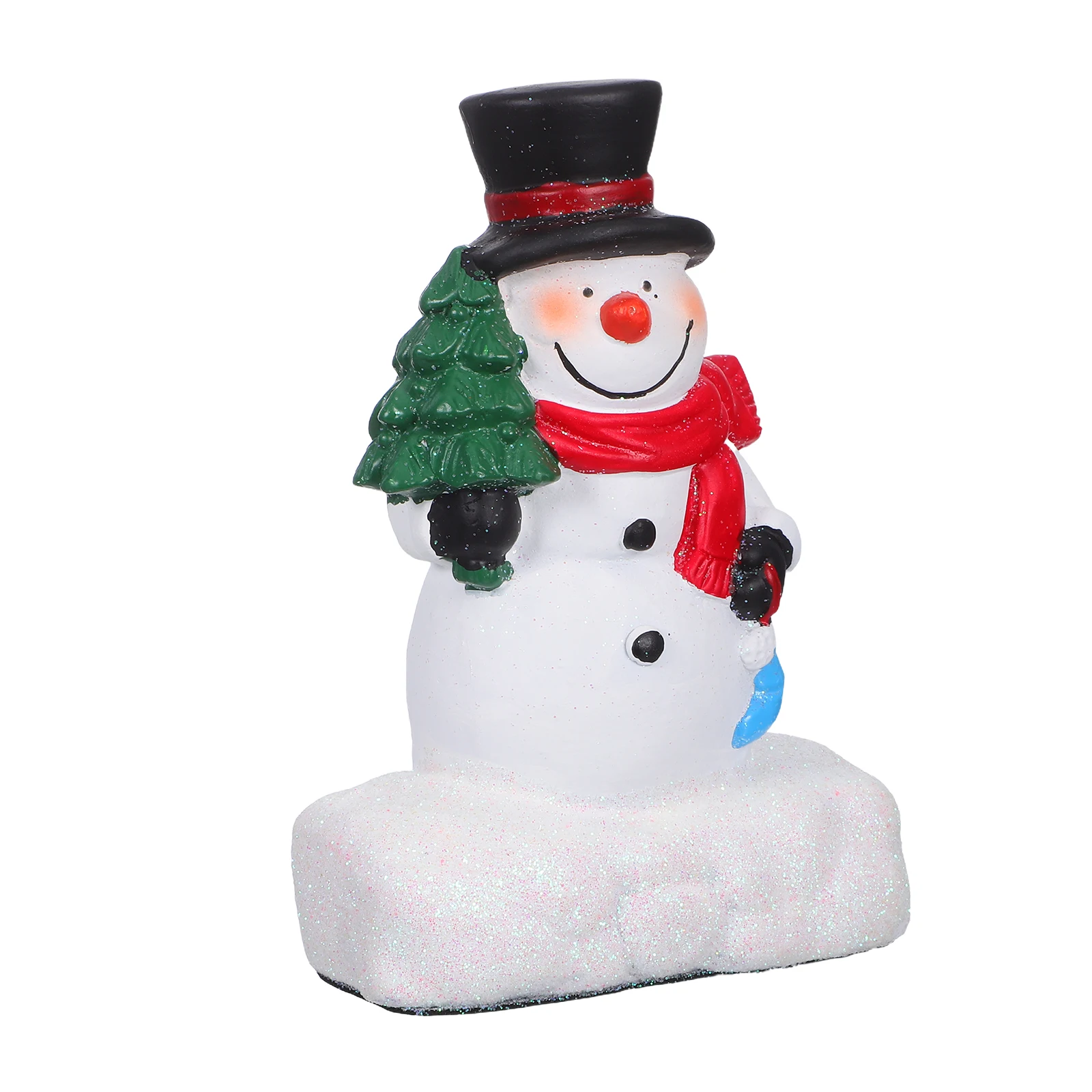 

Cute Mini Resin Snowman Figure Christmas Shelf Decor Indoor Winter Holiday Ornament for Fairy Garden Table Centerpiece