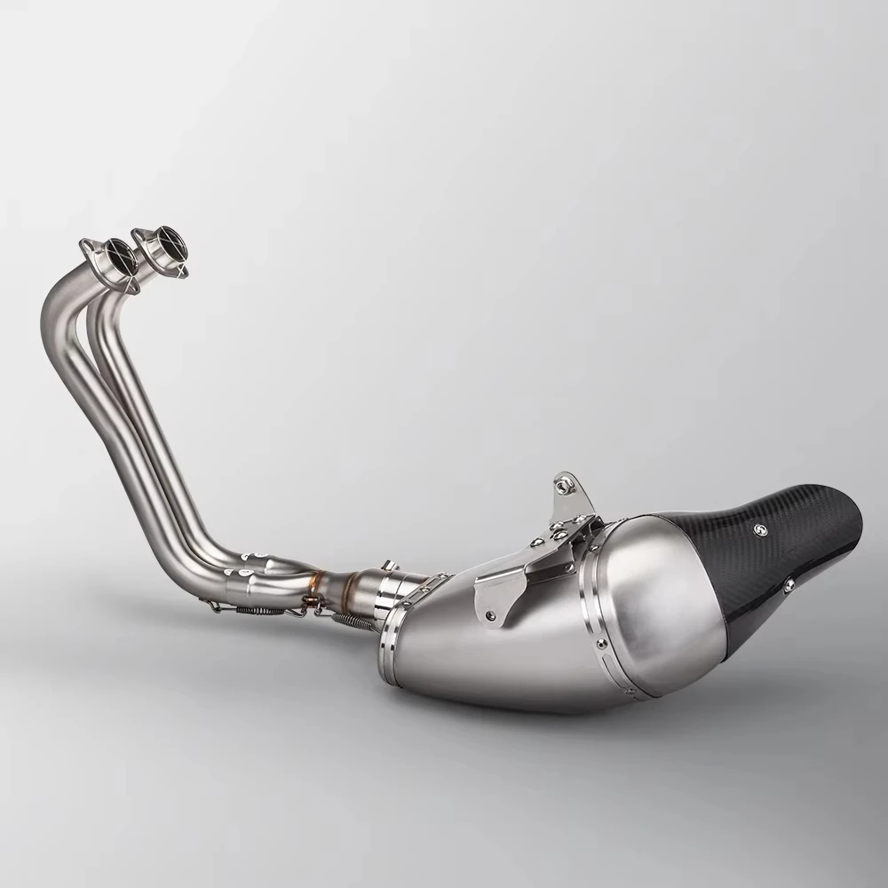 Performance Motorcycle Exhaust  Full System Bottom Escape Front Link Pipe Carbon Muffler For Yamaha YZF MT03 R3 R25 2015-2024