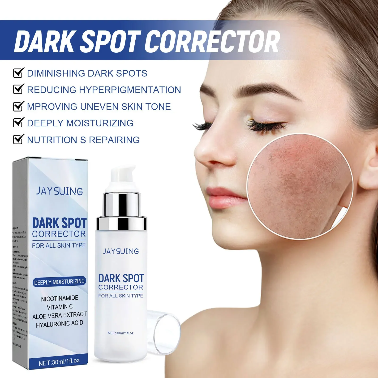 Dark Spot Repair Essence, ilumina manchas, melhora a tez, escurece e ilumina a pele, Face Essence