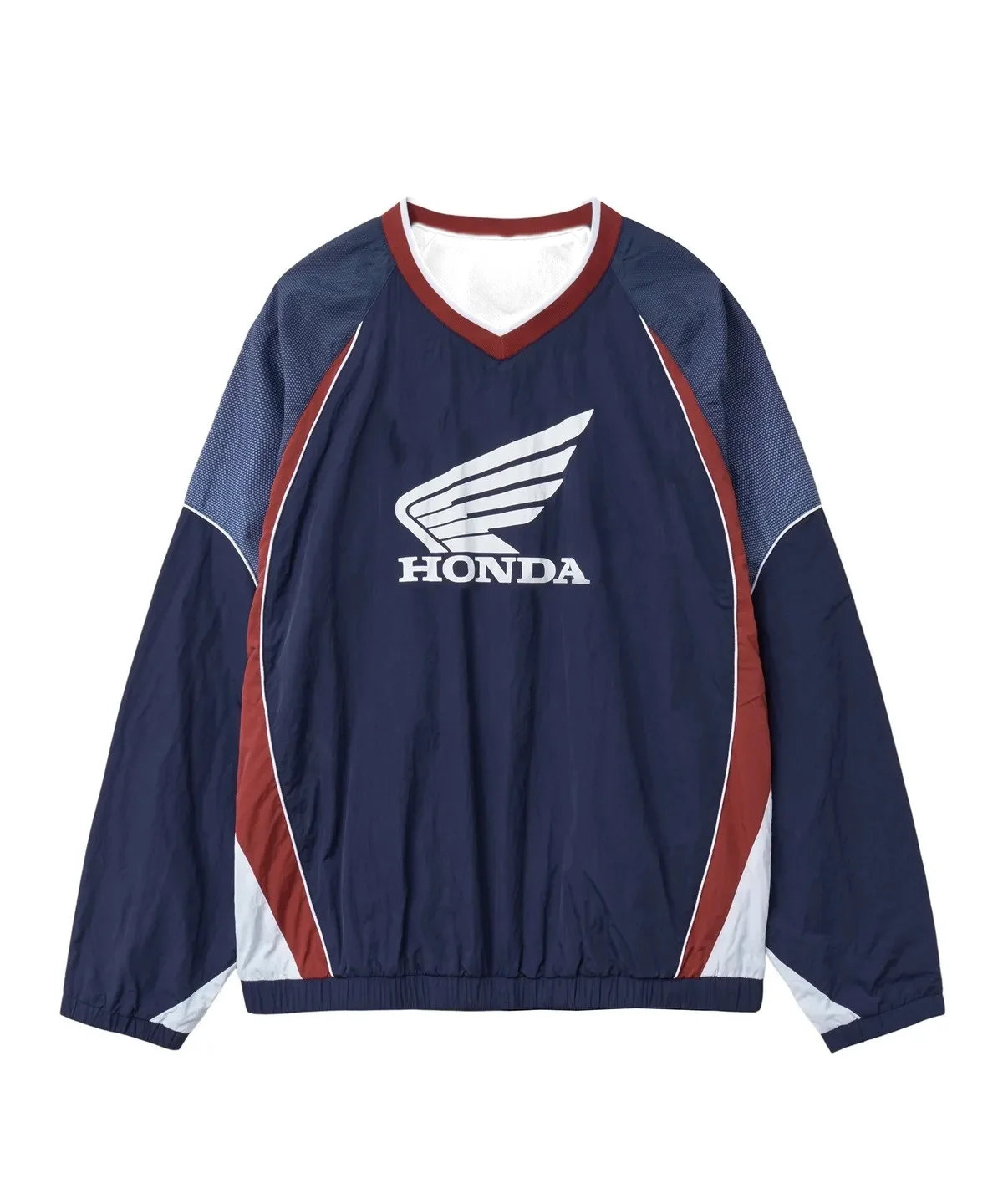 2026 Autumn Vintage Moto Sport Pullover for Men Gradient Panel Elastic Cuff Breathable Long Sleeve Motorcycle Jersey