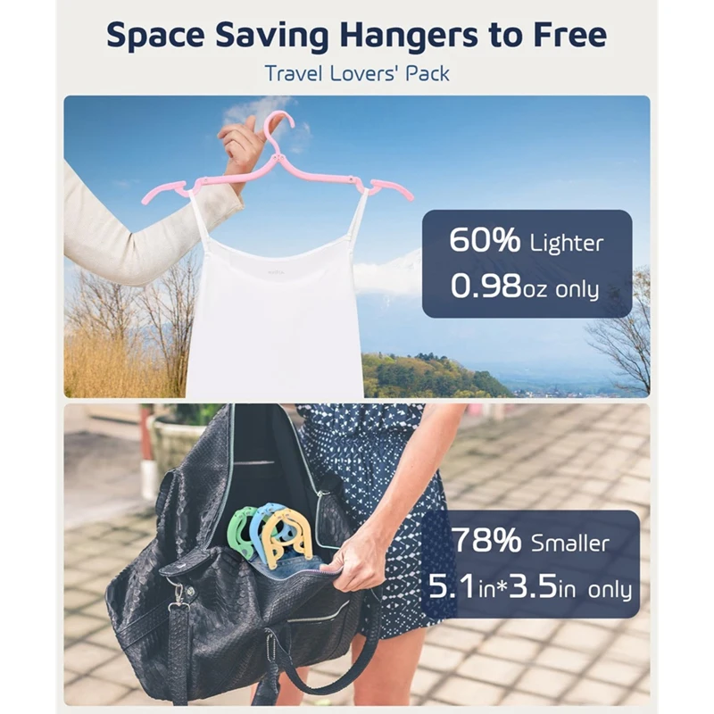 30 Pcs Travel Hangers, Cruise Ship Essentials Foldable Plastic Hangers Travel Essentials, Portable Cruises Must Haves-AD23